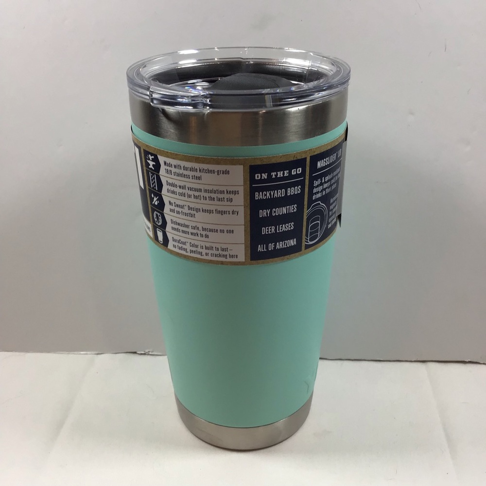 Rambler 20 oz Stainless Steel Tumbler with Magslider Lid in Seafoam NEW - Picture 3 of 9